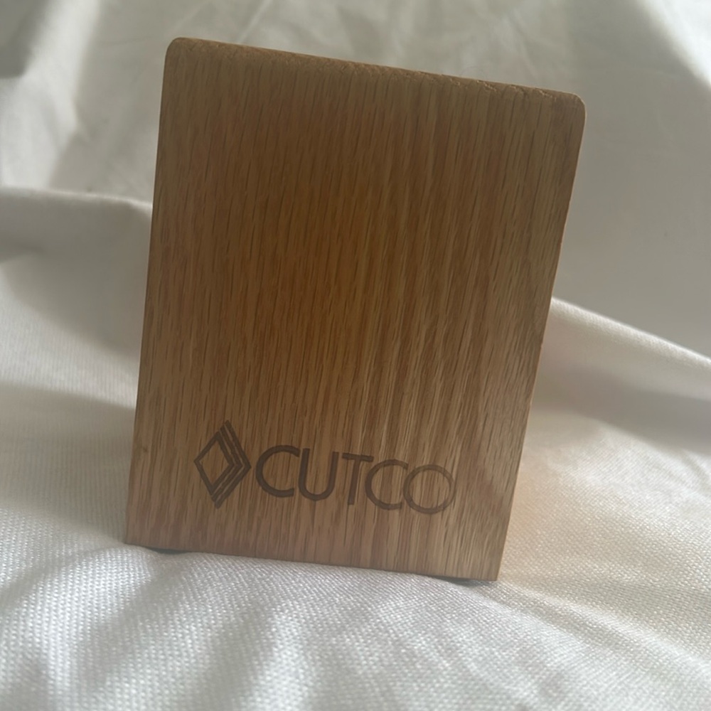 CUTCO Oak Wooden Utensils Kitchen Holder